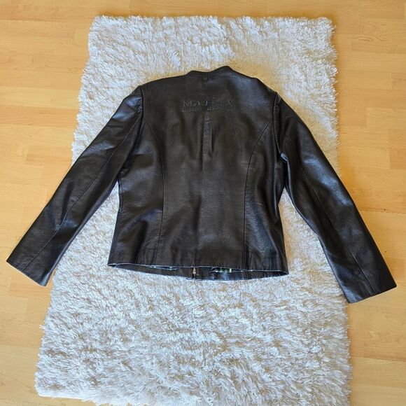 ORIGINAL MOVIE MATRIX CREW LEATHER JACKET LADIES SIZE XL Vintage - Picture 10 of 12